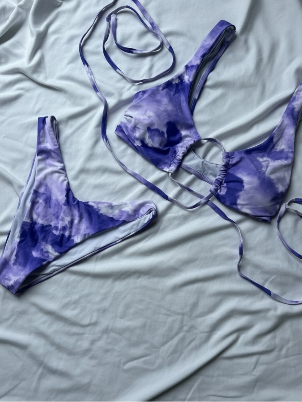 Purple tye dye bikini